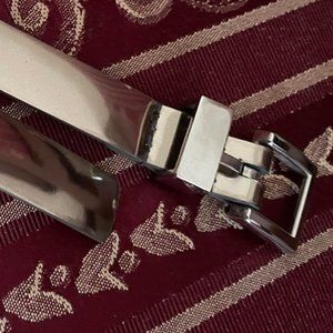 NEW Small Thin Metallic Champagne Yellow Belt NY&C Square Buckle elegant